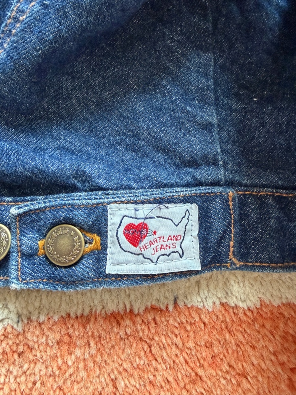 Vintage Hovis Heartland Apparel Denim Jacket Dark Blue - Picture 5 of 9